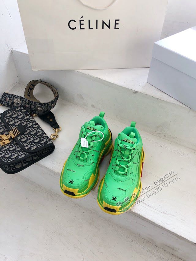 Balenciaga經典款男女鞋 巴黎世家頂級版本一代Triple-s老爹鞋 Balenciaga爆款復古慢跑鞋 Balenciaga情侶款老爹鞋  hdbl1009